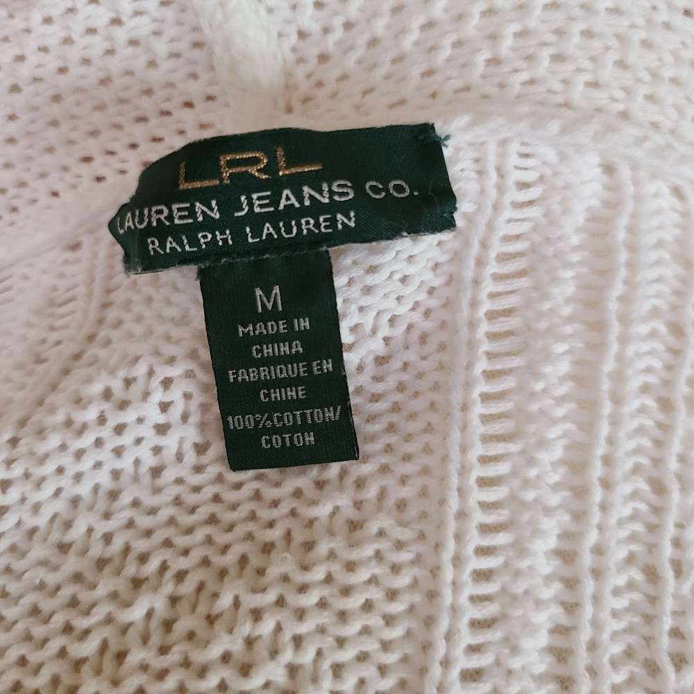 LRL open front Shawl Collar sweater